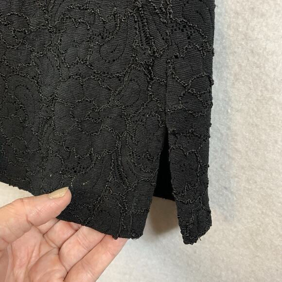 Vintage Chicos Womens Semi Sheer Lace Button Tunic Top Sz XL Dark Romantic Boho - Picture 6 of 12